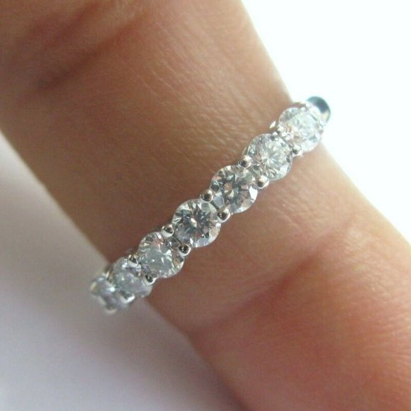 Tiffany Forever Embrace Shared Diamond Eternity Wedding Ring 0.57ct 3mm - Picture 6 of 6